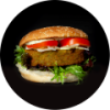Green hamburger